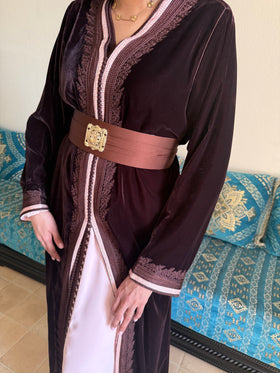 Takchita oriental velours marron