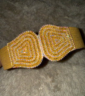 Ceinture de caftan en fil d’or et strass